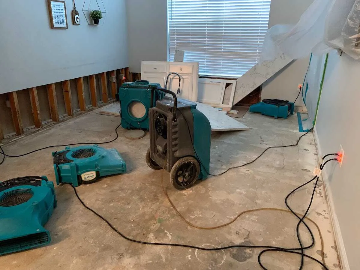 Dehumidifier in flood-cut room for Water Extraction & Removal in Springfield